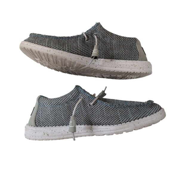 Hey Dude Wally Sox Slip On Shoe Loafer Mens 7 Ice Grey Lightweight Casual Beachy - Picture 3 of 9